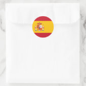 Sticker Rond Drapeau espagnol (Sac)