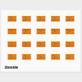 Sticker Rond Drapeau espagnol (Feuille)