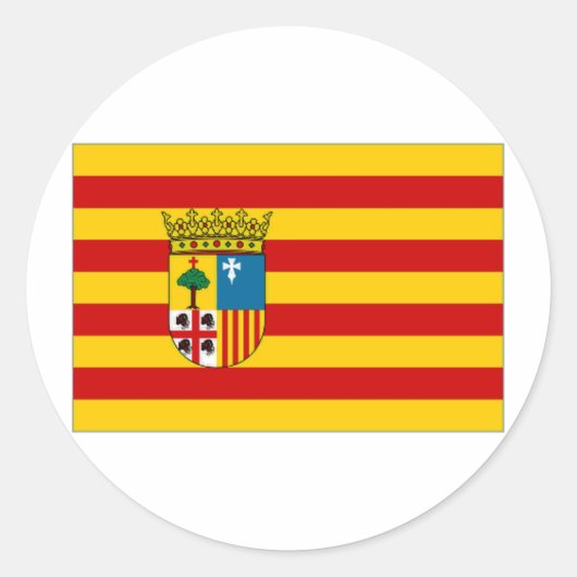 Sticker Rond Drapeau espagnol (Devant)