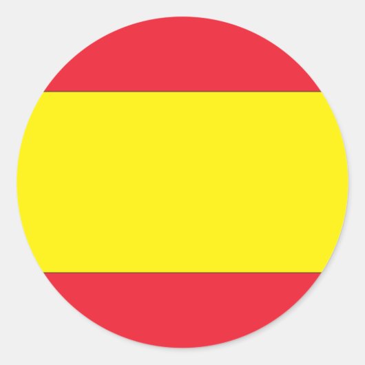 Sticker Rond Drapeau espagnol (Devant)