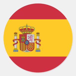 Sticker Rond Drapeau espagnol