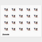 Sticker Rond Drapeau espagnol tibétain (Feuille)
