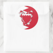 Sticker Rond Drapeau et armoiries de Bahreïn, Drapeau de Bahreï (Sac)