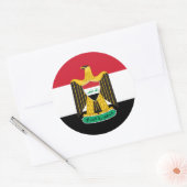 Sticker Rond Drapeau et armoiries de l'Irak (Enveloppe)