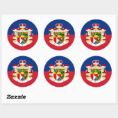 Sticker Rond Drapeau et armoiries du Liechtenstein (Feuille)