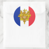 Sticker Rond Drapeau et Emblème français, Drapeau de France (Sac)