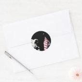 Sticker Rond Drapeau et Terre (Enveloppe)