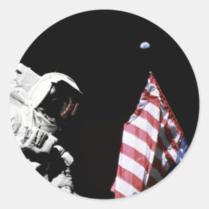 Sticker Rond Drapeau et Terre