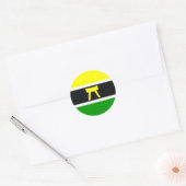 Sticker Rond Drapeau ethnique du peuple Akan côte d'ivoire ghan (Enveloppe)