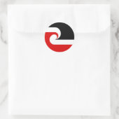 Sticker Rond drapeau ethnique maori pays de la nouvelle-zélande (Sac)