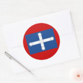 Sticker Rond Drapeau Eureka (Enveloppe)
