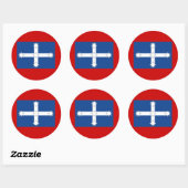 Sticker Rond Drapeau Eureka (Feuille)