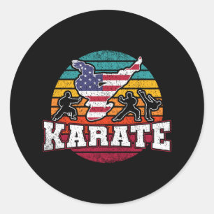 Sticker Rond Drapeau féminin - Girls Martial Arts USA