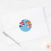 Sticker Rond Drapeau Fidji (Enveloppe)