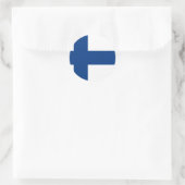 Sticker Rond Drapeau finlandais (Sac)