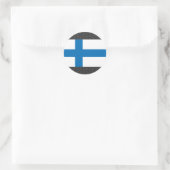 Sticker Rond Drapeau Finlande (Sac)