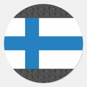 Sticker Rond Drapeau Finlande