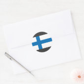 Sticker Rond Drapeau Finlande (Enveloppe)