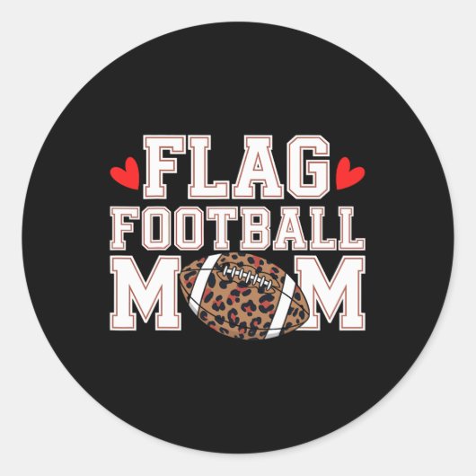 Sticker Rond Drapeau Football Maman Drôle Drapeau Drôle Footbal (Devant)