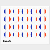 Sticker Rond drapeau français (Feuille)