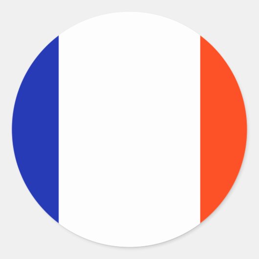 Sticker Rond drapeau français (Devant)