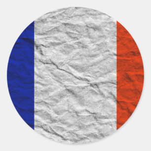 Sticker Rond drapeau français