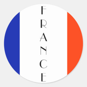 Sticker Rond drapeau français