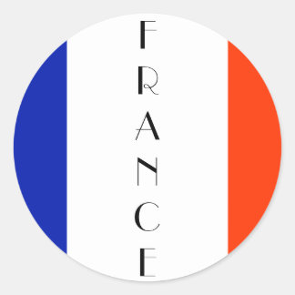 Sticker Rond drapeau français