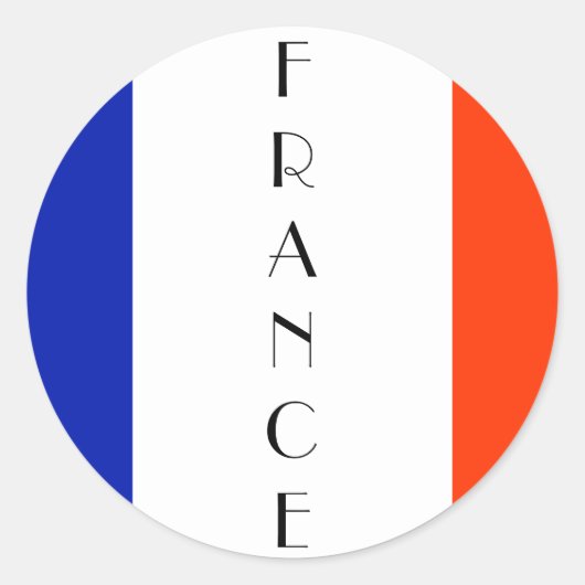 Sticker Rond drapeau français (Devant)