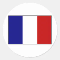 Impression étiquette drapeau français rond (petit format)