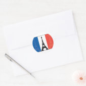 Sticker Rond Drapeau français et tour Eiffel (Enveloppe)