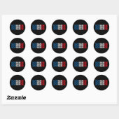 Sticker Rond Drapeau français NORMANDIE (Feuille)