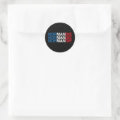 Sticker Rond Drapeau français NORMANDIE (Sac)