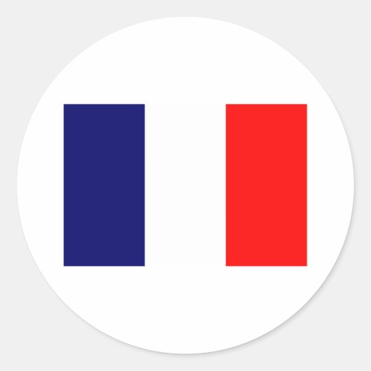 Sticker Rond Drapeau français - OUI ! (Devant)
