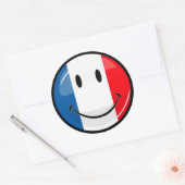 Sticker Rond Drapeau français souriant (Enveloppe)