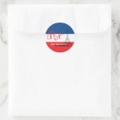 Sticker Rond Drapeau français Tour Eiffel Bon Appetit (Sac)