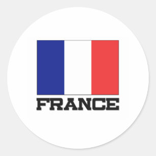 Sticker Rond Drapeau France