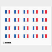 Sticker Rond Drapeau France (Feuille)