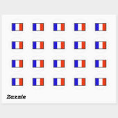 Sticker Rond Drapeau France (Feuille)