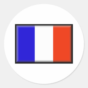 Sticker Rond Drapeau France