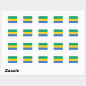 Sticker Rond Drapeau Gabon (Feuille)