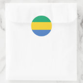 Sticker Rond Drapeau Gabon (Sac)