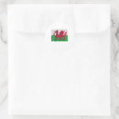 Sticker Rond Drapeau gallois (Sac)