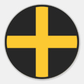 Sticker Rond Drapeau gallois St David (Devant)