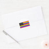 Sticker Rond Drapeau Gay America Pride (Enveloppe)