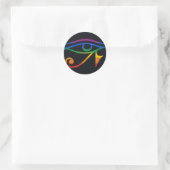 Sticker Rond Drapeau Gay Goth Pride (Sac)