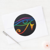 Sticker Rond Drapeau Gay Goth Pride (Enveloppe)