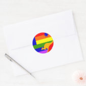 Sticker Rond Drapeau Gay pride australien (Enveloppe)