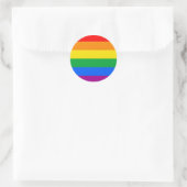 Sticker Rond Drapeau Gay pride traditionnel (Sac)