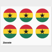 Sticker Rond Drapeau ghanéen, Drapeau du Ghana (Feuille)